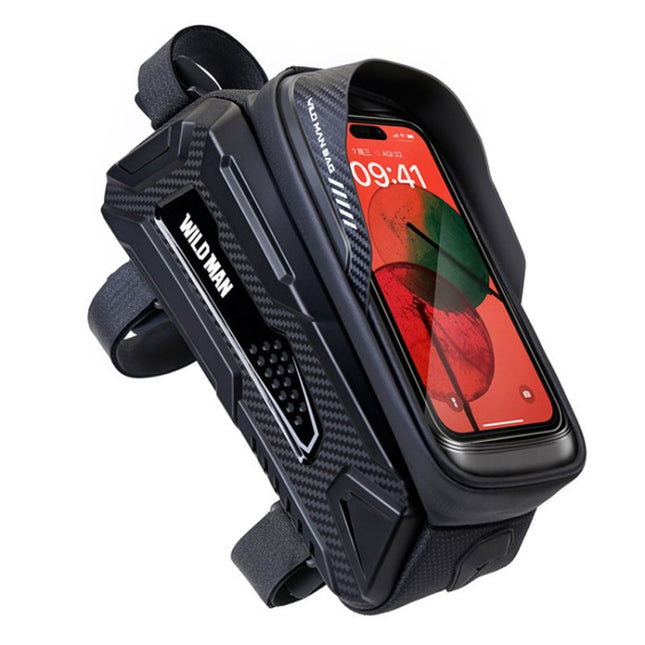 WILD MAN M30 1L Hard Shell Mountain Bike Front Beam Bag TPU Touch Screen Cycling Equipment Bag - DealBuddy