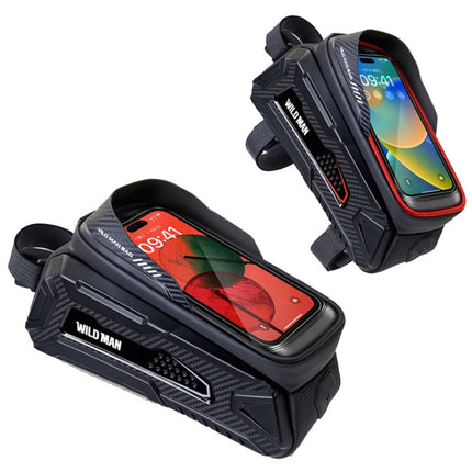 WILD MAN M30 1L Hard Shell Mountain Bike Front Beam Bag TPU Touch Screen Cycling Equipment Bag - DealBuddy