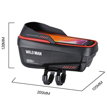 WILD MAN ES12X 1LEVA Hard Shell Bicycle Bag Cycling Phone Touch Screen Front Beam Bag - DealBuddy