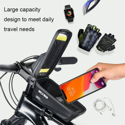 WILD MAN ES12X 1LEVA Hard Shell Bicycle Bag Cycling Phone Touch Screen Front Beam Bag - DealBuddy