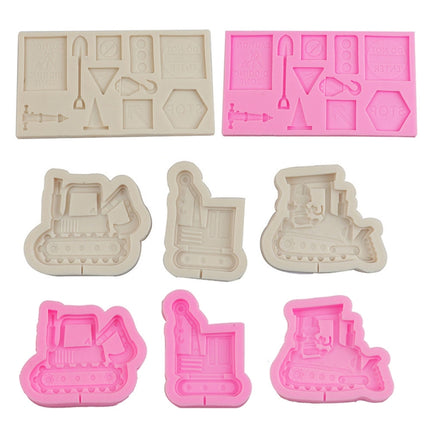 Cartoon Construction Site Tools Engineering Car Cake Decoration Molds, MK-3055 (Pink), MK-3055 (Light Gray), MK-3056 (Pink), MK-3056 (Light Gray), MK-3057 (Pink), MK-3057 (Light Gray), MK-3058 (Pink), MK-3058 (Light Gray) - DealBuddy