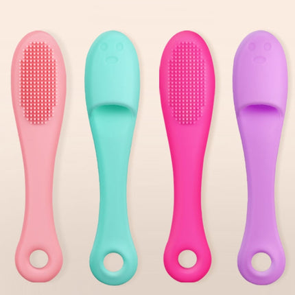 Pet Cats Dog Cleaning Comb Chin Teeth Cleaning Brush Silicone Brush, Green, Purple, Pink - DealBuddy