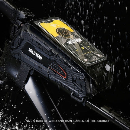 WILD MAN M90 EVA Hard Shell Mountain Bike Mobile Phone Touch Screen Waterproof Front Beam Bag - DealBuddy
