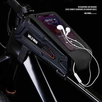 WILD MAN M90 EVA Hard Shell Mountain Bike Mobile Phone Touch Screen Waterproof Front Beam Bag - DealBuddy