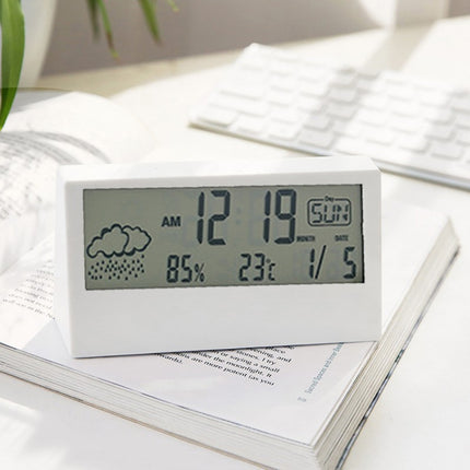 LCD Electronic Desk Clock Digital Display Multifunctional Temperature And Humidity Meter Alarm Clock