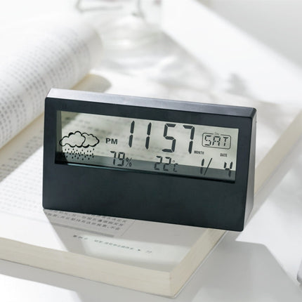 LCD Electronic Desk Clock Digital Display Multifunctional Temperature And Humidity Meter Alarm Clock