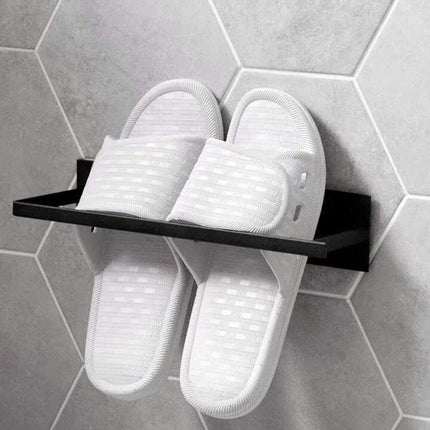 Wall Mounted Metal Clothes Hanger Storage Rack Multifunctional Shelf for Closet