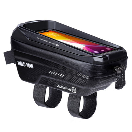 WILD MAN MS66 1.2L EVA Hard Shell Bicycle Front Beam Bag Cycling Touch Screen Phone Bag - DealBuddy