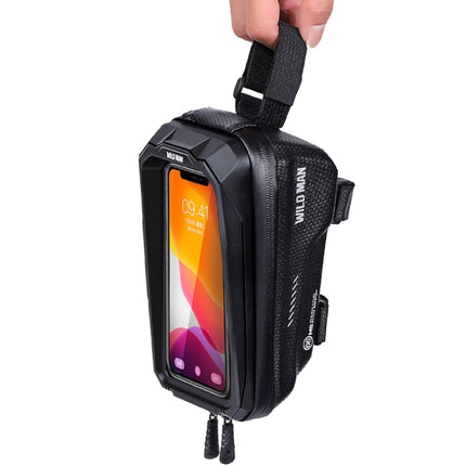 WILD MAN MS66 1.2L EVA Hard Shell Bicycle Front Beam Bag Cycling Touch Screen Phone Bag - DealBuddy