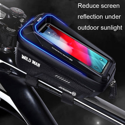 WILD MAN MS66 1.2L EVA Hard Shell Bicycle Front Beam Bag Cycling Touch Screen Phone Bag - DealBuddy