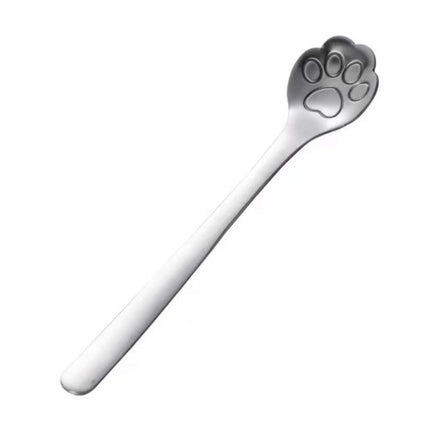 Stainless Steel Coffee Stirring Spoon Ice Cream Cartoon Cat Paw Spoon