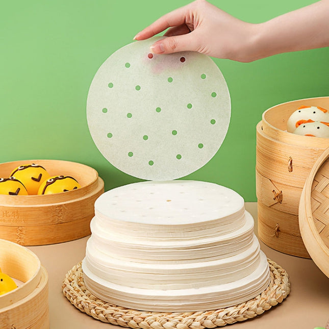 100pcs /Pack Steamer Paper Non-Stick Disposable Grease-Proof Paper Round Air Fryer Pad, 6 Inches (15.2cm), 7 Inches (17.78cm), 8 Inches (20.3cm), 9 Inches (22.86cm) - DealBuddy