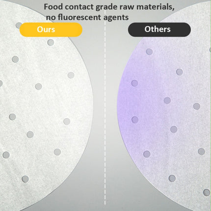 100pcs /Pack Steamer Paper Non-Stick Disposable Grease-Proof Paper Round Air Fryer Pad, 6 Inches (15.2cm), 7 Inches (17.78cm), 8 Inches (20.3cm), 9 Inches (22.86cm) - DealBuddy