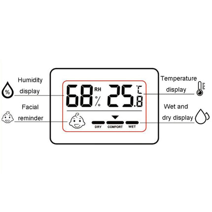 Household Indoor Mini Electronic Temperature And Humidity Meter With Stand - DealBuddy