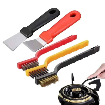 Multifunctional Kitchen Stove Cleaning Brush Set Range Hood Sink Gap Brush - DealBuddy