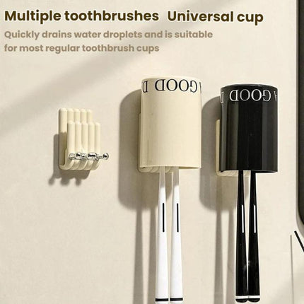 Electric Toothbrush Holder Minimalist Wall-Mounted Toothbrush Mouthwash Cup Hanging Storage Rack - DealBuddy