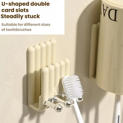 Electric Toothbrush Holder Minimalist Wall-Mounted Toothbrush Mouthwash Cup Hanging Storage Rack - DealBuddy