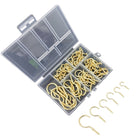 75pcs /Box Screw-in Ceiling Hook Set Home Storage Wall Cup Hook Lamp Hook