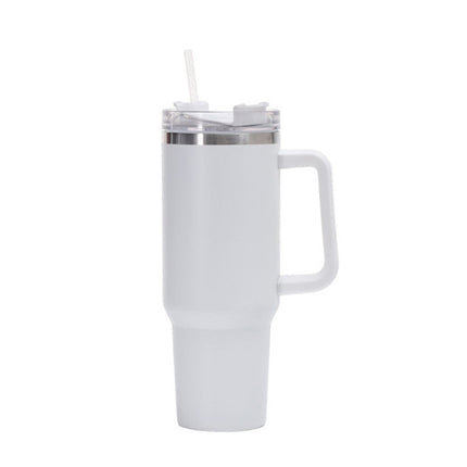 40oz Car Cup Double-Layer Vacuum Cup With Straw Handle Stainless Steel Thermos Cup - DealBuddy
