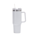 40oz Car Cup Double-Layer Vacuum Cup With Straw Handle Stainless Steel Thermos Cup - DealBuddy