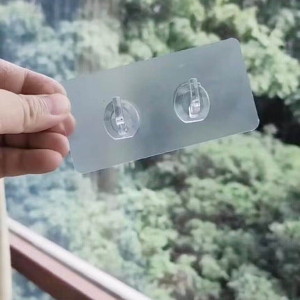 30pcs /Pack Double Hook for Paper Towels Plastic Traceless Sticky Hook