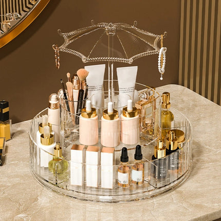 Cosmetic Storage Box Large Capacity Rotating Brush Tube