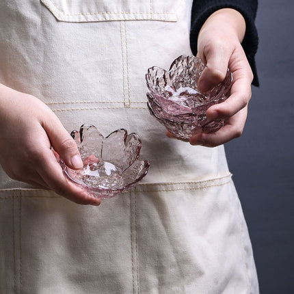 5pcs /Set Hammer Glass Cherry Blossom Dish House Sauce Plate Small Dish