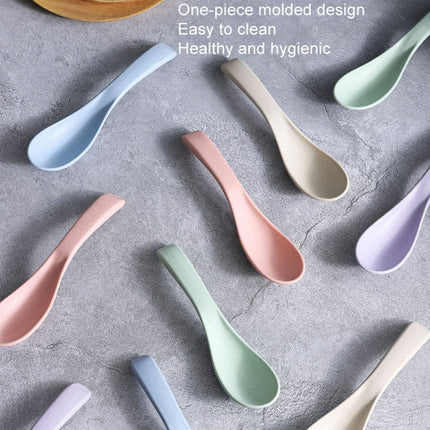 5pcs Wheat Straw Plastic Baby Small Spoon