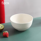 5pcs 4.5 Inch Wheat Straw Bowl House Children Small Bowl Plastic Soup Bowl
