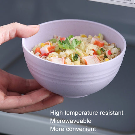 5pcs 4.5 Inch Wheat Straw Bowl House Children Small Bowl Plastic Soup Bowl