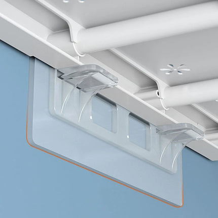5pcs Adhesive Shelf Support Plastic Closet Cabinet Shelf Support Clip Punch Free Wall Hanger Sticker