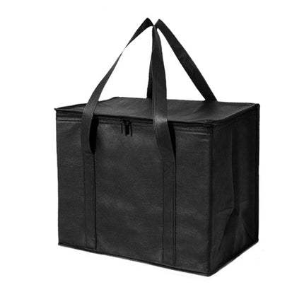 Non-Woven Bento Aluminum Foil Thermal Bag Takeaway Lunch Bag With Bottom Plate, 41x26x33cm - DealBuddy