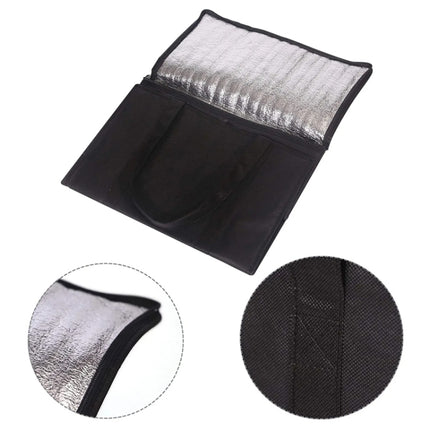 Non-Woven Bento Aluminum Foil Thermal Bag Takeaway Lunch Bag With Bottom Plate, 41x26x33cm - DealBuddy