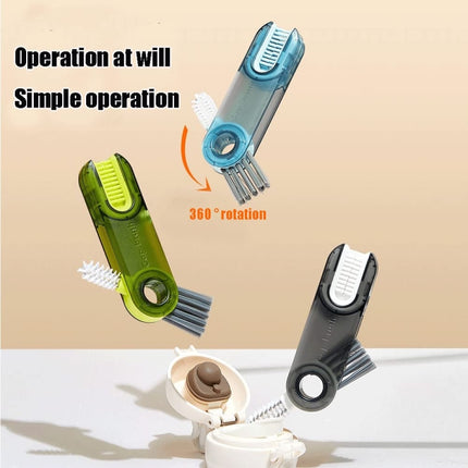3 In 1 U Shaped Cup Lid Cleaning Brush Water Bottle Cover Groove Cleaner - DealBuddy