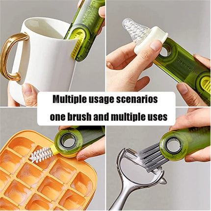 3 In 1 U Shaped Cup Lid Cleaning Brush Water Bottle Cover Groove Cleaner - DealBuddy