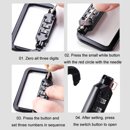 Universal Safety Code Wire Rope Helmet Lock for Motorcycles Bicycles - DealBuddy