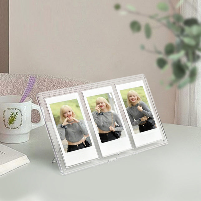 For Polaroid Mini Vertical Three-square PC Transparent Photo Frame