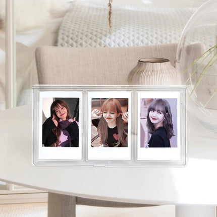 For Polaroid Mini Vertical Three-square PC Transparent Photo Frame