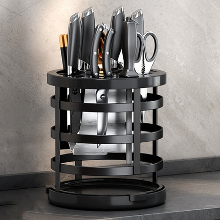 Home Thicken Knife Organizer Chopstick Cylinder Kitchen Drainage Countertop Shelf