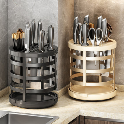 Home Thicken Knife Organizer Chopstick Cylinder Kitchen Drainage Countertop Shelf