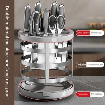 Home Thicken Knife Organizer Chopstick Cylinder Kitchen Drainage Countertop Shelf