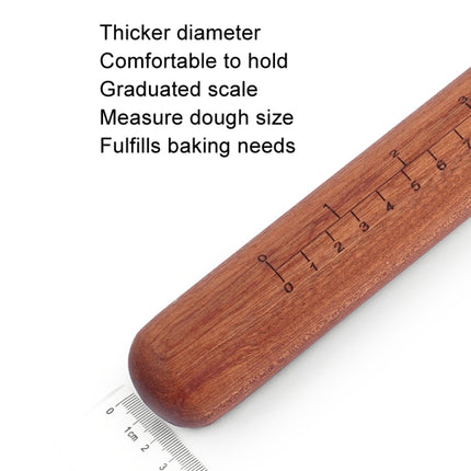 Home Wooden Rolling Pin Nonstick Red Sandalwood Rolling Stick, 25x3cm, 30x3cm, 40x3cm, 30x3.6cm, 40x3.6cm, 50x3.6cm - DealBuddy