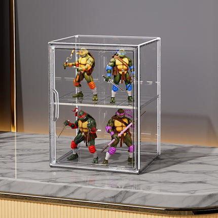 Stackable Transparent Storage Box Magnetic Suction Bookcase Handbag Display Rack