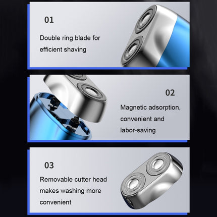 Double-head Mini Magnetic Shaver Portable Men Electric Shaver - DealBuddy