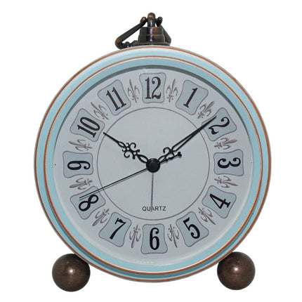 Retro Iron Alarm Clock Simple Desktop Quartz Clock