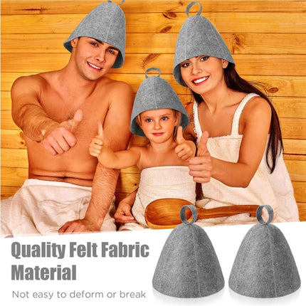 Felt Sauna Hot Spring Bath Hat Absorbent Hair Drying Cap
