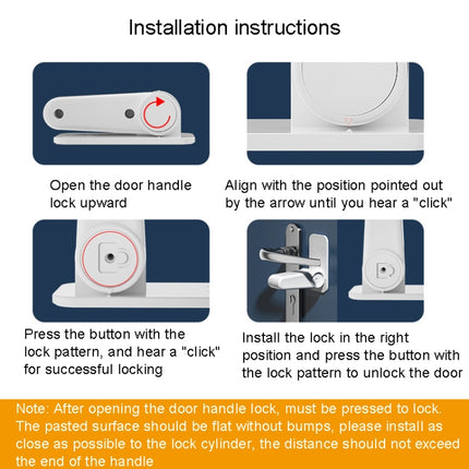 Children Safe Lock Door Handle Fixed Anti-Opening Lock