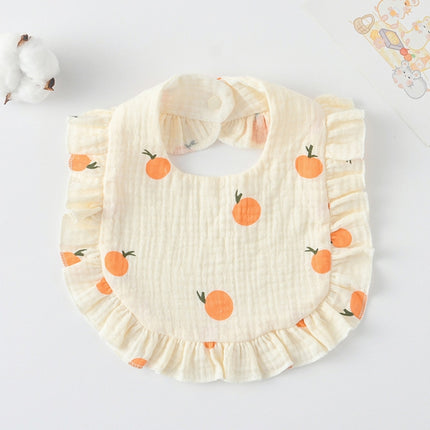 Baby Feeding Bib Ruffle Infants Saliva Towel Soft Cotton Burp Cloth, Yellow Lemon, Rabbit, Yellow Orange, Peach Heart, Mushroom Rabbit, Leaf Fruit, Little Pink Rabbit, Love, Dutch Flower, Floral, Pink Rose, Squirrel, Rainbow, Little Tiger              ... - DealBuddy