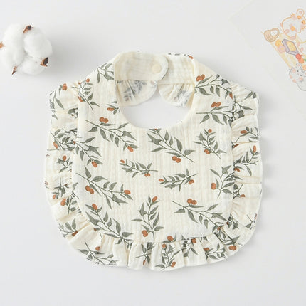 Baby Feeding Bib Ruffle Infants Saliva Towel Soft Cotton Burp Cloth, Yellow Lemon, Rabbit, Yellow Orange, Peach Heart, Mushroom Rabbit, Leaf Fruit, Little Pink Rabbit, Love, Dutch Flower, Floral, Pink Rose, Squirrel, Rainbow, Little Tiger              ... - DealBuddy