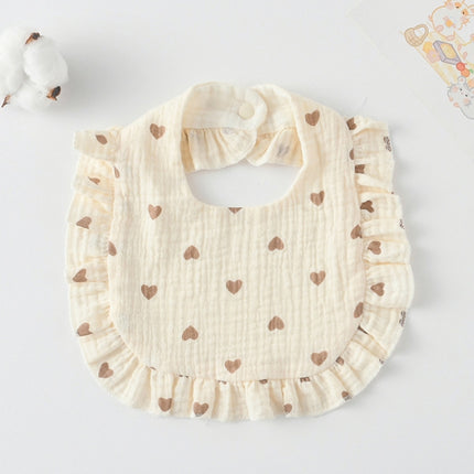 Baby Feeding Bib Ruffle Infants Saliva Towel Soft Cotton Burp Cloth, Yellow Lemon, Rabbit, Yellow Orange, Peach Heart, Mushroom Rabbit, Leaf Fruit, Little Pink Rabbit, Love, Dutch Flower, Floral, Pink Rose, Squirrel, Rainbow, Little Tiger              ... - DealBuddy